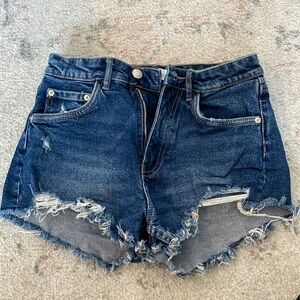 Zara Blue Denim Festival Short Size 2